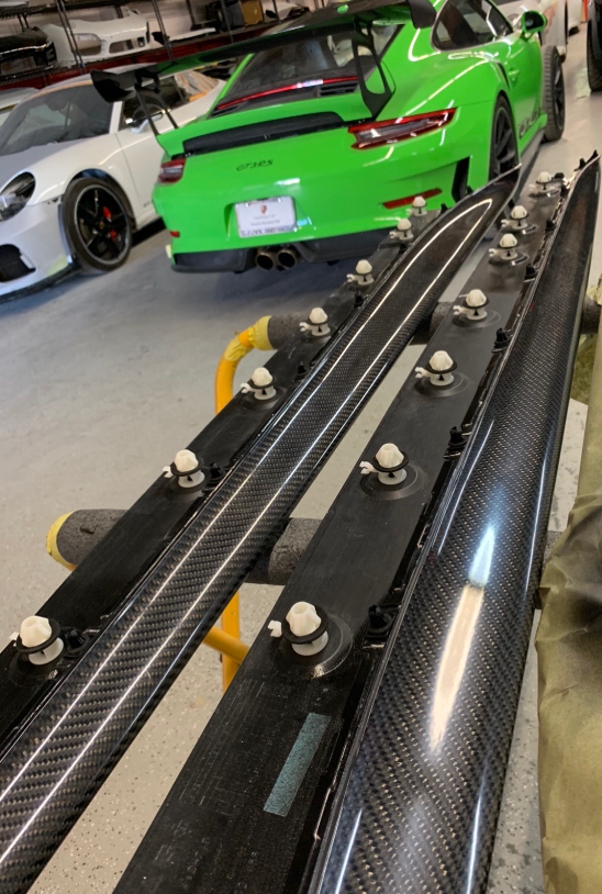 PORSCHE CARBON FIBER WICKED GT3 RS ROCKER PANEL SIDE SKIRTS