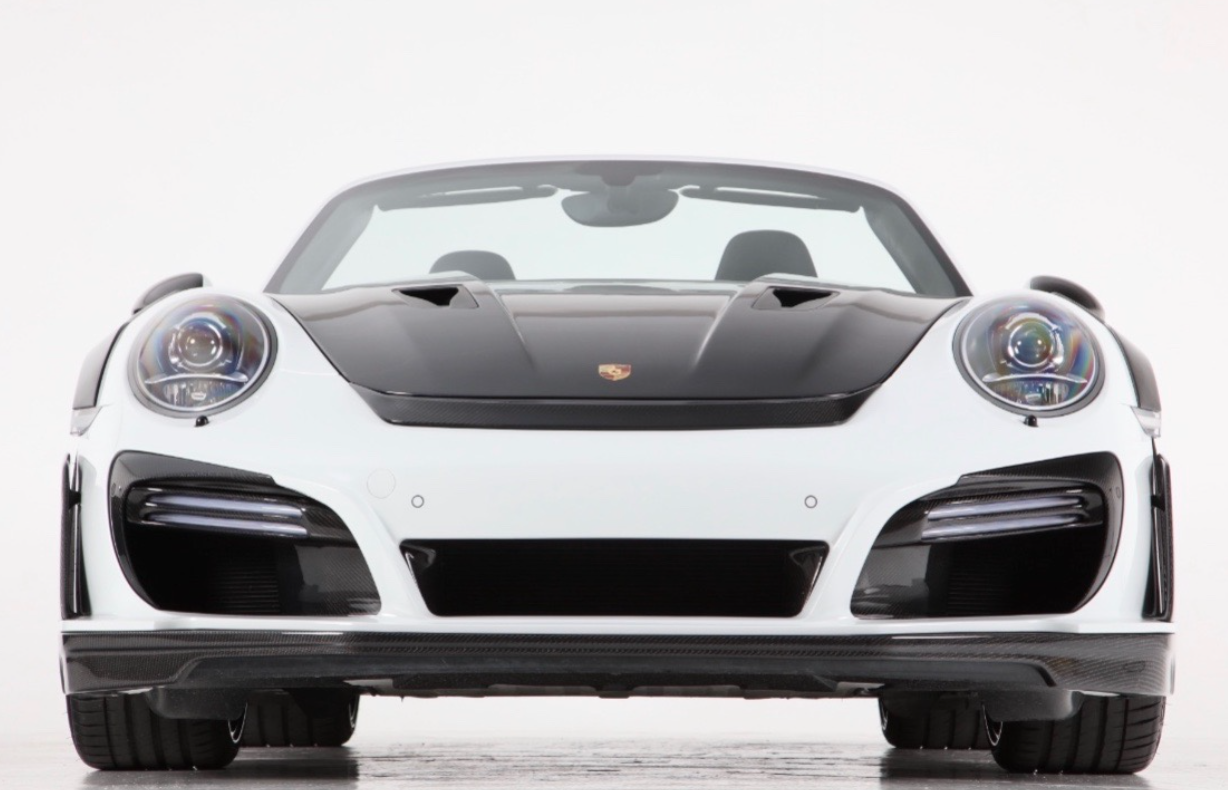 PORSCHE WICKED-7 GT STREET VERSION RS FRONT BUMPER, WITH CARBON FIBER ACCENTS THROUGHOUT