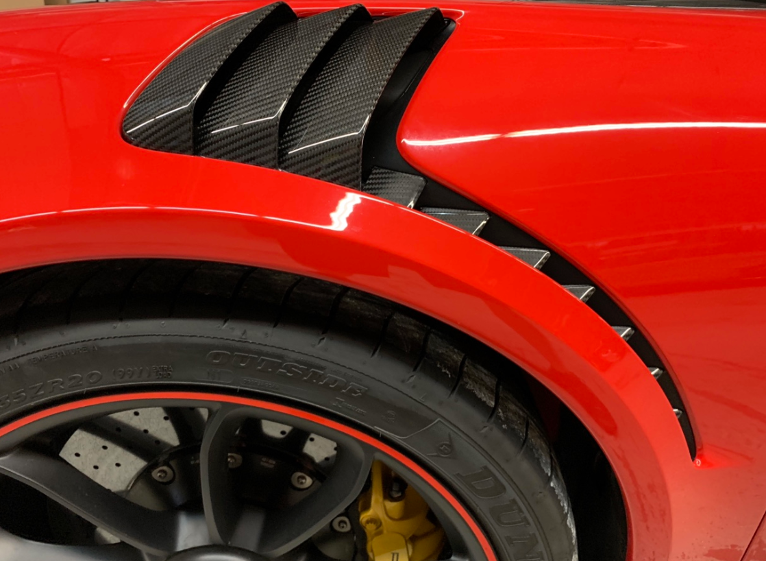 2018 PORSCHE 991.2 GT2RS PROTRUDING CARBON FIBER FENDER LOUVERS