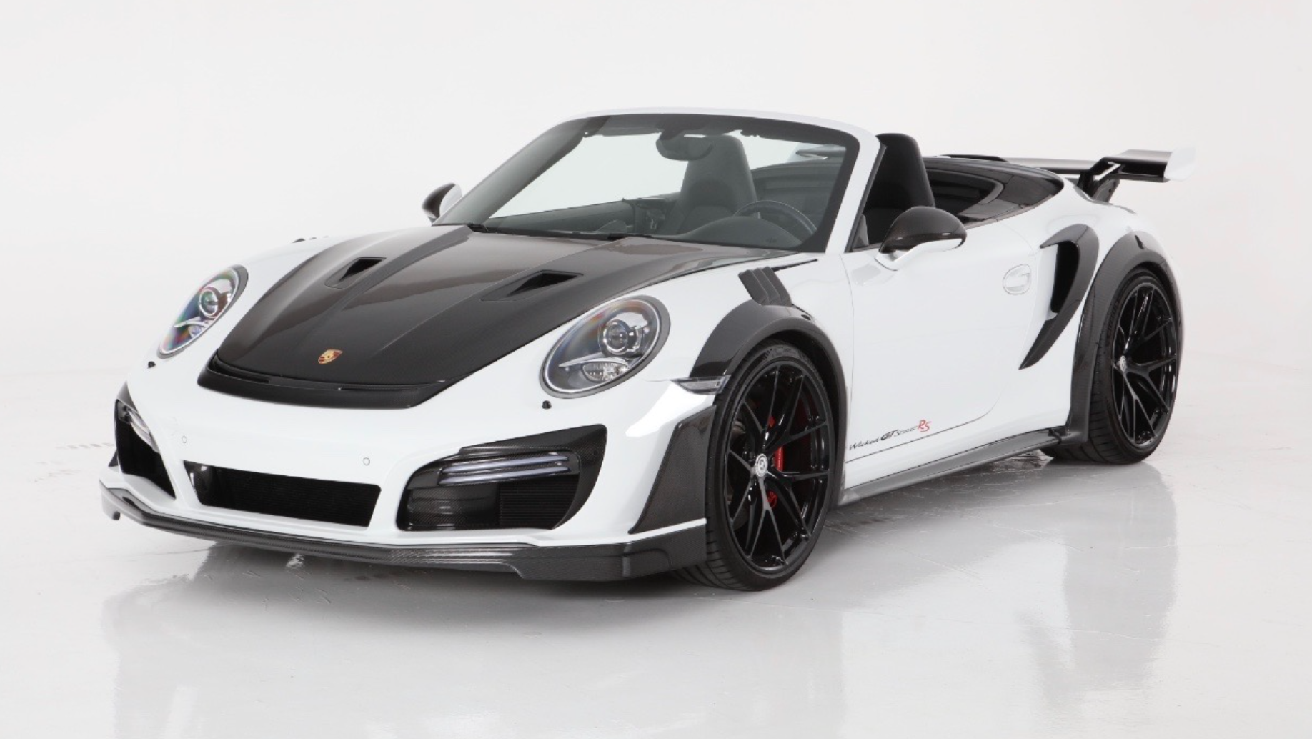 PORSCHE CARBON FIBER WICKED-7 GT STREET VERSION RS HOOD