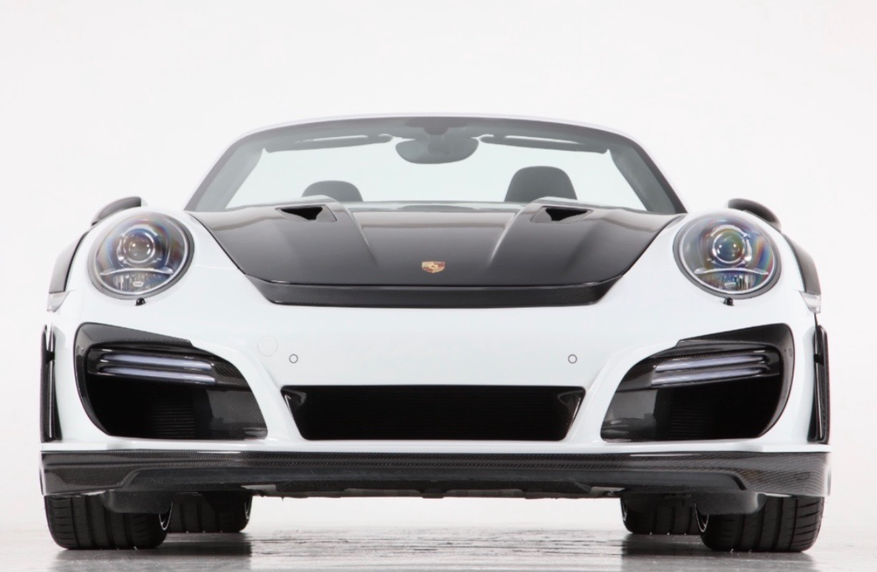 PORSCHE WICKED-7 GT STREET VERSION RS FRONT BUMPER, WITH CARBON FIBER ACCENTS THROUGHOUT