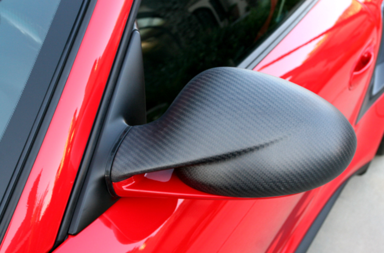 Porsche 997.2 GT2 RS Style Carbon Fiber Mirror Covers in Matte or Gloss