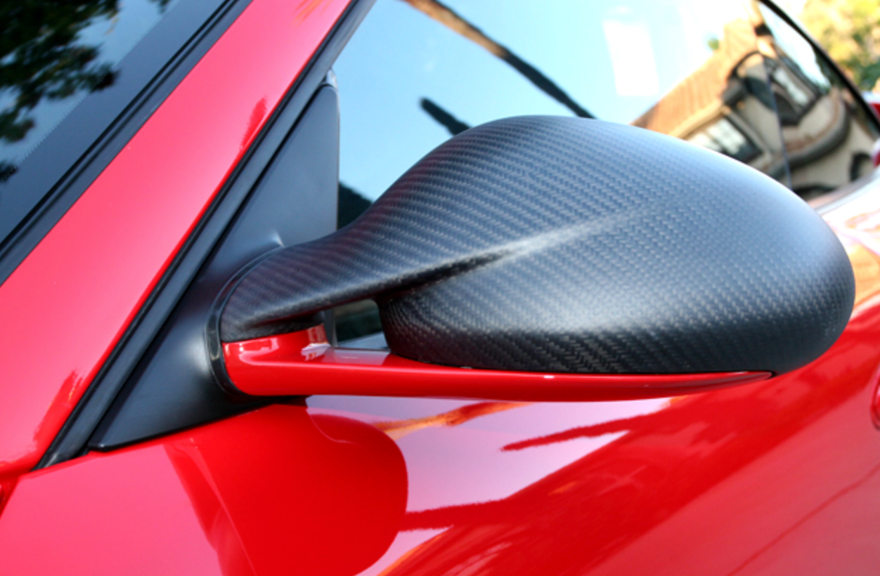 Porsche 997.2 GT2 RS Style Carbon Fiber Mirror Covers in Matte or Gloss