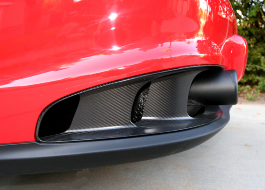 Porsche 997.2 GT2 RS Style Rear Bumper Carbon Fiber Exhaust Surround Trim