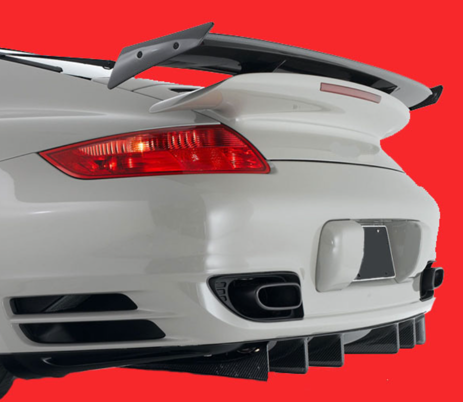 Porsche 997 Turbo Carbon Fiber Rear Bumper Diffuser