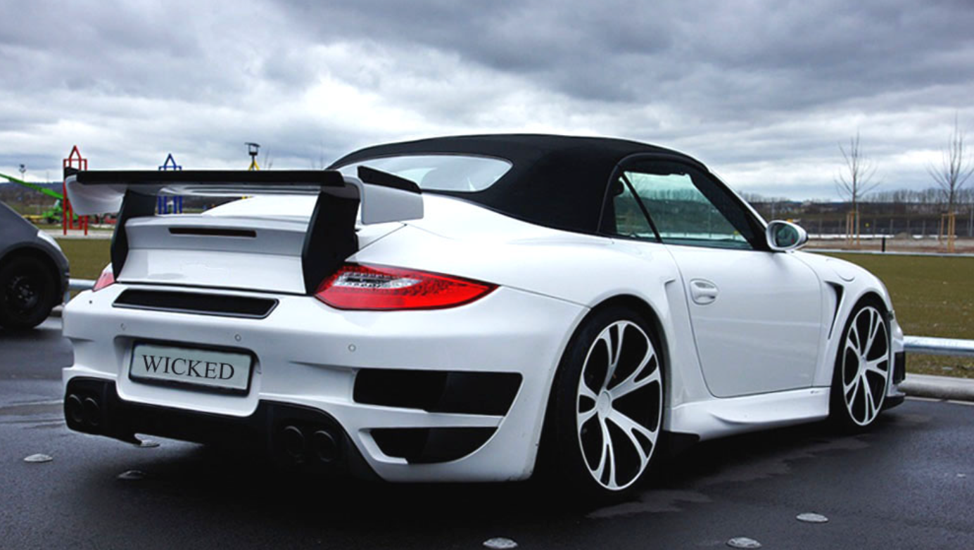 Porsche 997 Turbo TechArt GT Street R Trunk Spoiler Wing and Carbon Fiber Trim