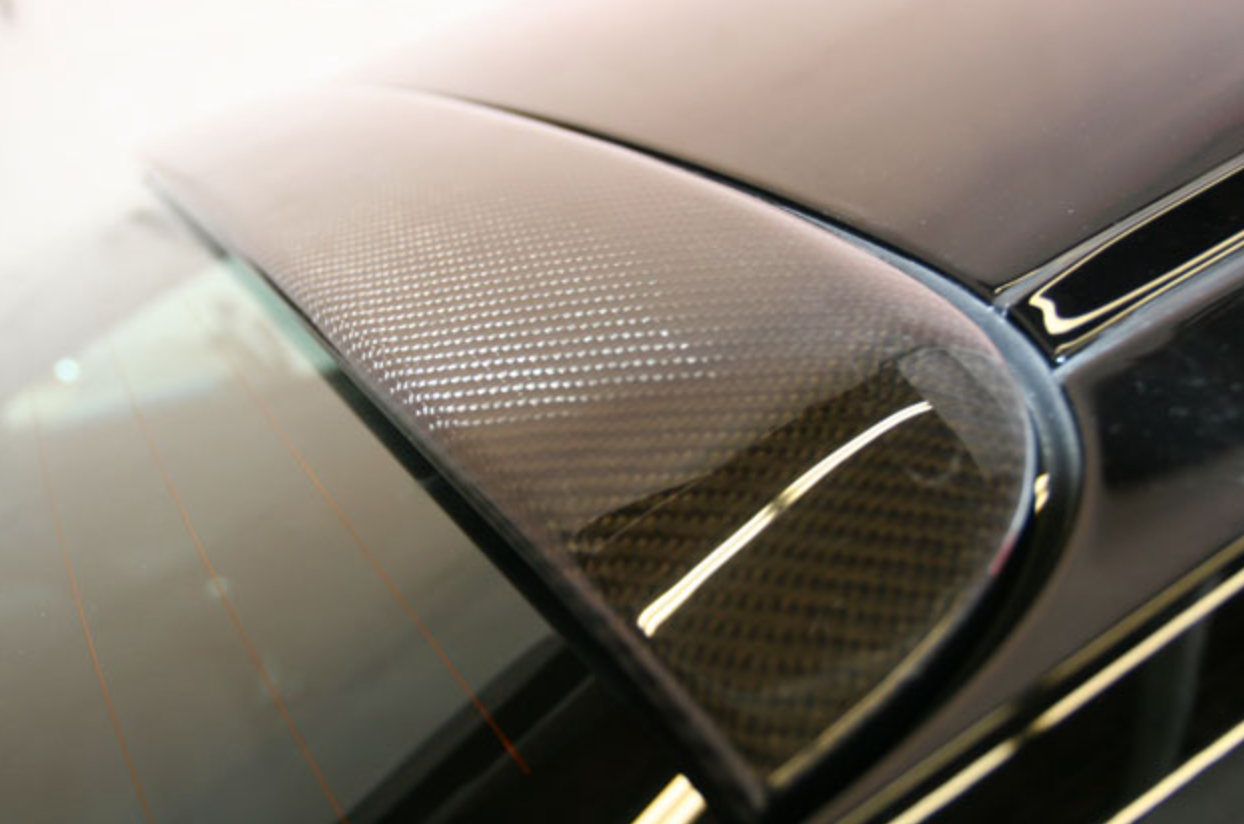 Porsche 996 and 997 Upper Rear Window Spoiler in Carbon Fiber