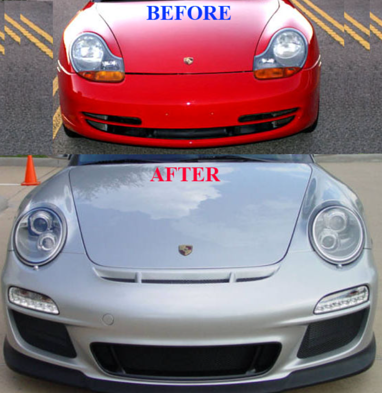 Porsche 996 Face Lift to 997 Look (Front End 997 Steel Conversion)