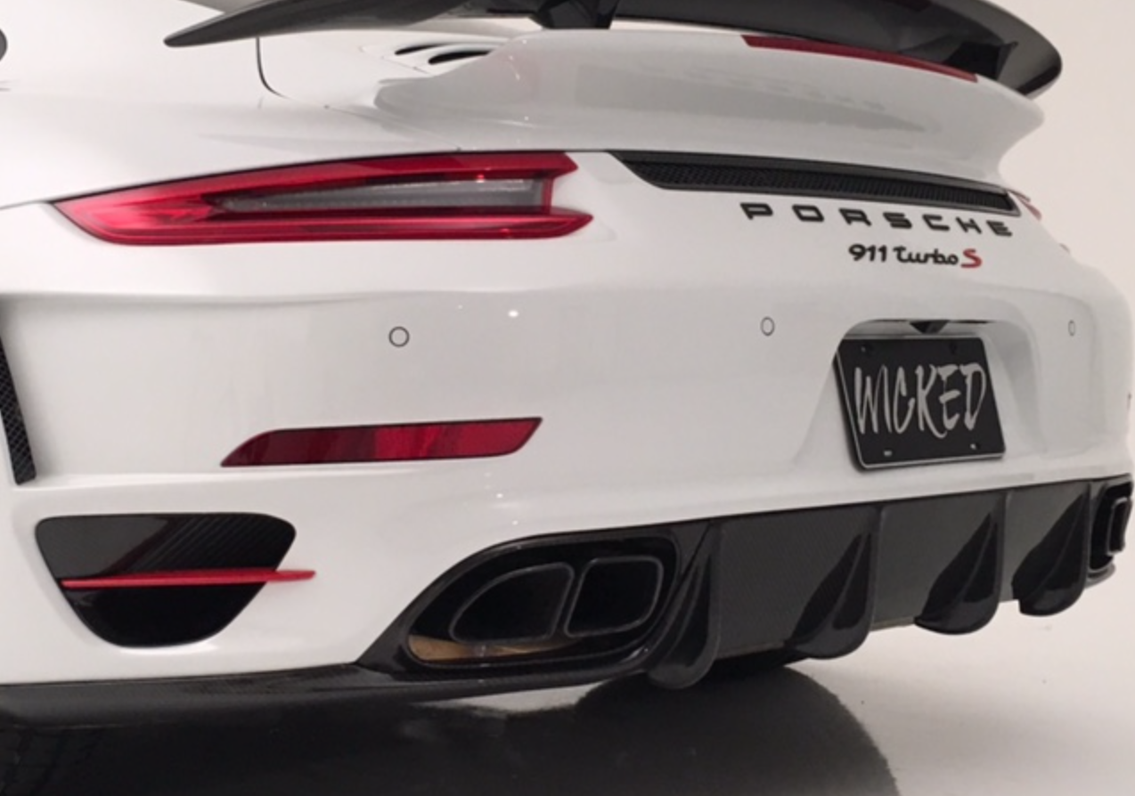 2017 Porsche Turbo / S Aggressive Rear bumper w/ 991.2 LED Taillights for 2014-2017