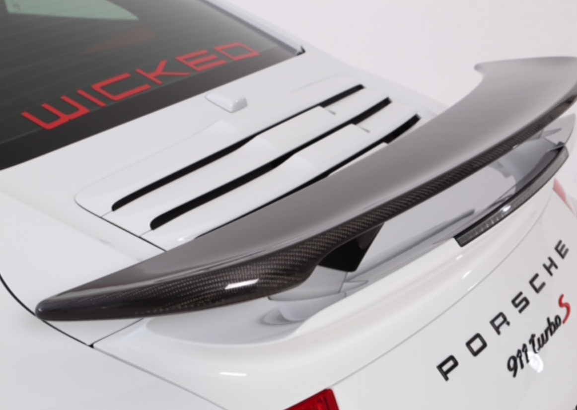 2014 Porsche 991 Turbo & Turbo S Carbon Fiber Rear Spoiler Bi Wing